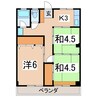 入水マンションⅠ 3Kの間取り