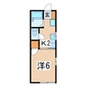 コーポサクセス 1Kの間取り
