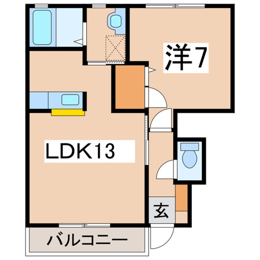 間取図 プラージュⅡ