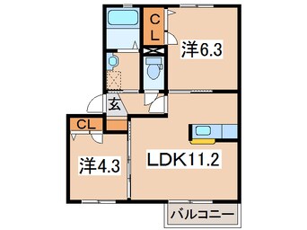 間取図 シャーメゾン北滝沢