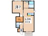 ティアラハウス 1LDKの間取り