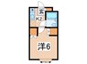 アリス北滝沢 1Kの間取り