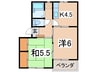 ハイツ玉川 2Kの間取り