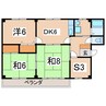 レジデンスにへい 3DK+Sの間取り