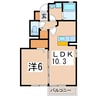 マルセル・ミュールＢ 1LDKの間取り