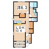 フォレスト・ウィンズ 1LDKの間取り