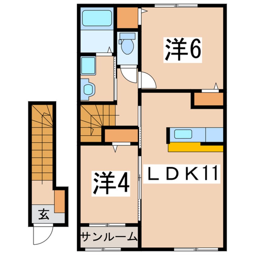 間取図 サンリット　アヴェニューＡ