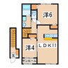 ラルーチェ 2LDKの間取り
