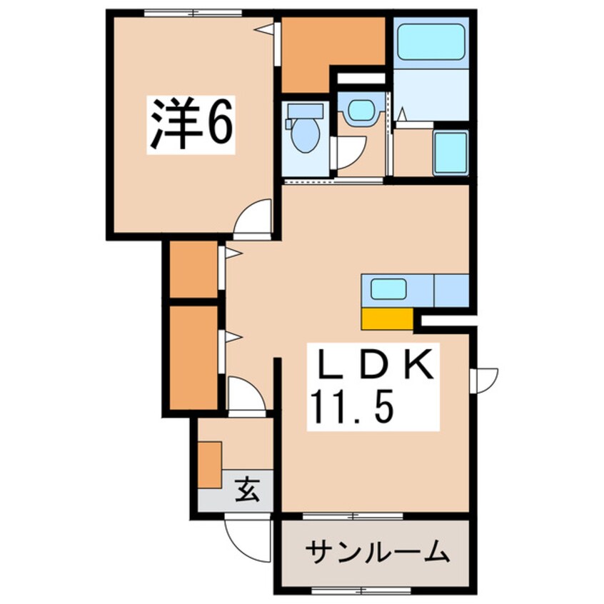 間取図 サニーガーデンC