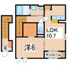 メゾンドポプリ 1LDKの間取り