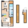 グレイスコート 1LDKの間取り