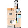 シャーメゾン上二之町 1LDKの間取り