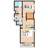 アトリエールＴ 1LDKの間取り