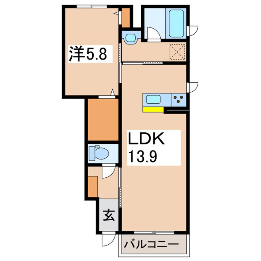 間取図 仮称）会津若松市行仁町ＳＨＭ