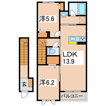 間取図 仮称）会津若松市行仁町ＳＨＭ