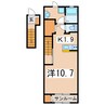 ルミエール・KーⅥ 1Rの間取り