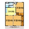 第２トヨタマンション 3DKの間取り