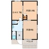 ｺｰﾎﾟ三国 2DKの間取り