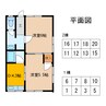 コーポ鶴島 2DKの間取り