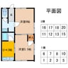 コーポ鶴島 2DKの間取り