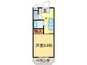 奈良川マンションⅡ 1Kの間取り
