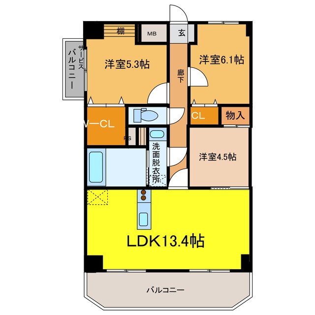 間取り図 オーシャンロード昇幸