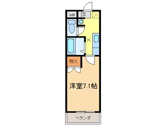 間取図 予讃線・内子線/立間駅 徒歩15分 3階 築25年