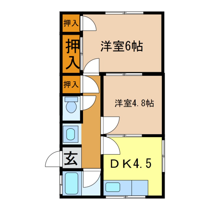 間取図 コーポ三栄