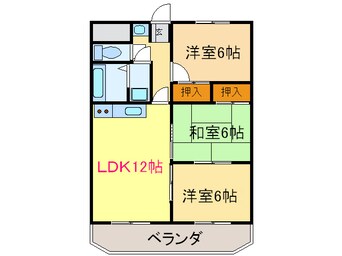 間取図 ランフォルセ・ＮＡＫＡＺＡＷＡ