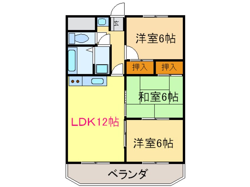 間取図 ランフォルセ・ＮＡＫＡＺＡＷＡ