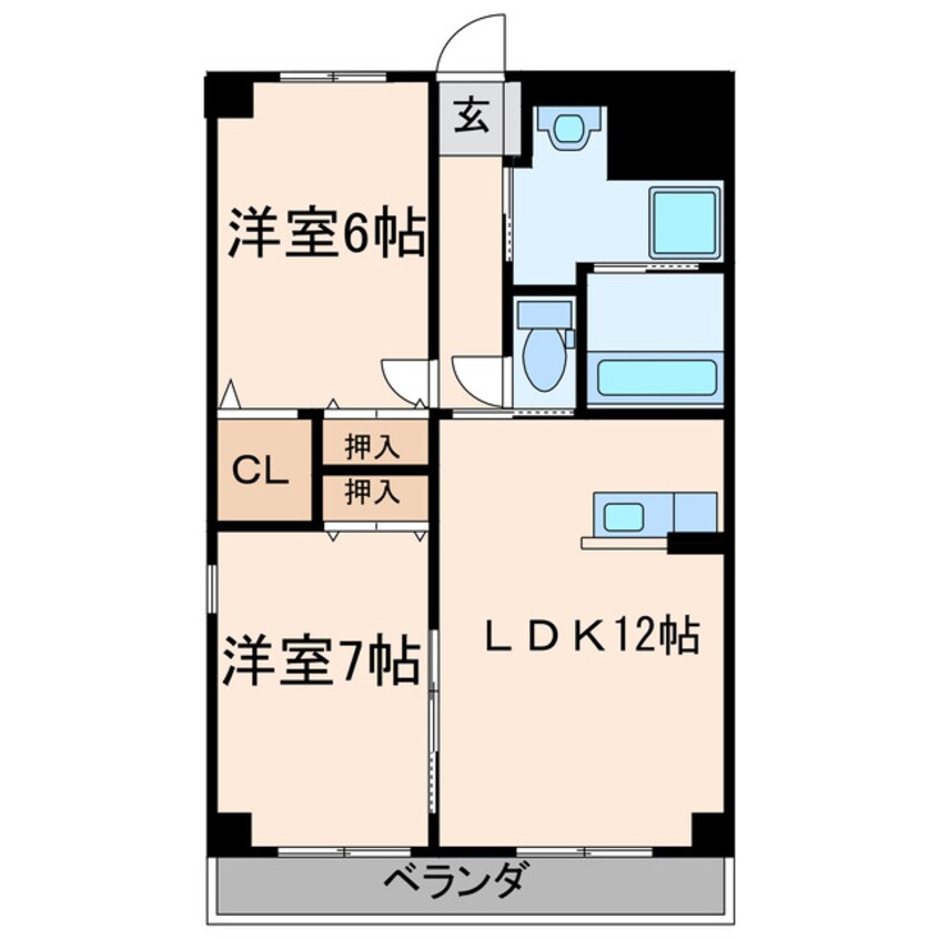 間取図 スカイブルーエビス