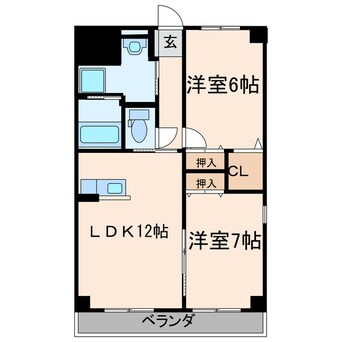 間取図 スカイブルーヱビス