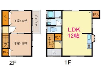 間取図 犬飼借家