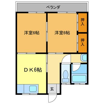 間取図 予讃線・内子線/宇和島駅 車移動　5分3.2km 2階 築47年