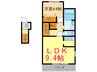 メゾンピーチ 1LDKの間取り
