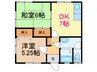 杉ハイツ 2DKの間取り
