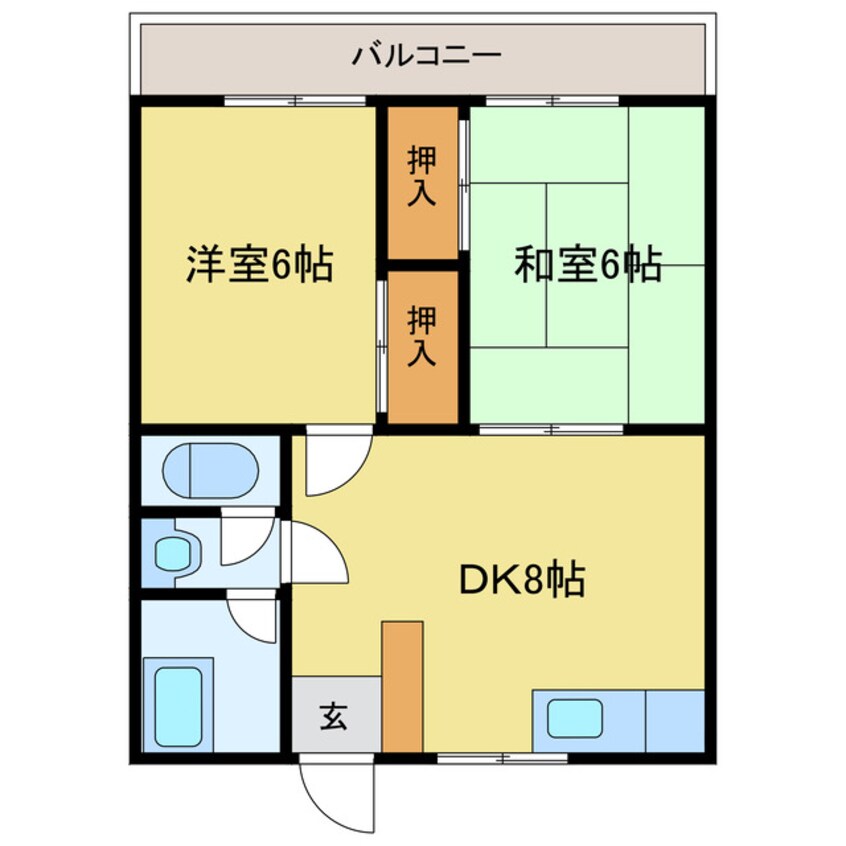 間取図 伊勢田マンション