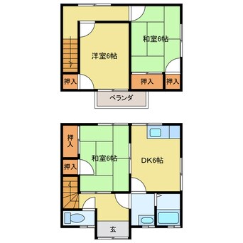 間取図 本川内堀田借家