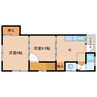 平和荘 2Kの間取り