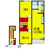 プリムヴェール 2LDKの間取り