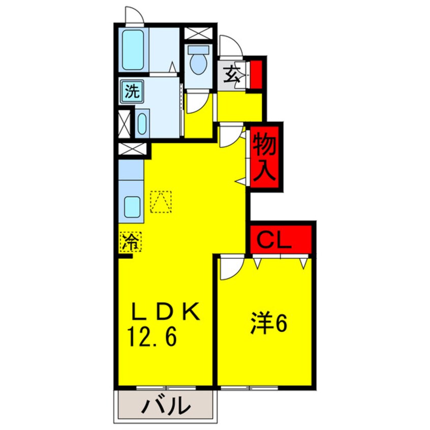 間取図 内房線/五井駅 徒歩18分 1階 築16年