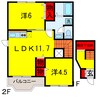 フルゴルⅠ 2LDKの間取り