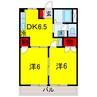 内房線/姉ケ崎駅 徒歩9分 1階 築30年 2DKの間取り