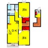 内房線/五井駅 徒歩19分 2階 築16年 2LDKの間取り