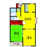白金Kパレス 2DKの間取り
