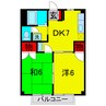 ヤネヤハイツ 2DKの間取り