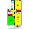 第３オーク 2LDKの間取り