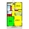 内房線/五井駅 バス:6分:停歩3分 1階 築23年 2LDKの間取り