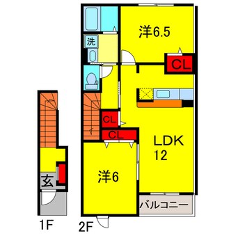 間取図 ノイ・ブリーゼＢ･Ｃ