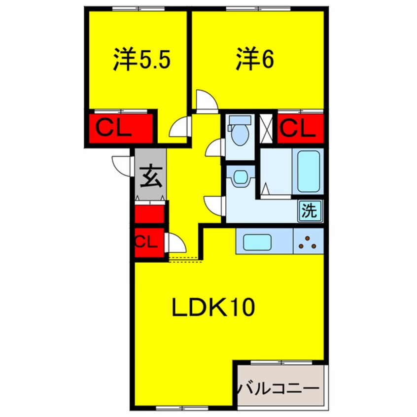 間取図 内房線/八幡宿駅 徒歩18分 2階 築20年